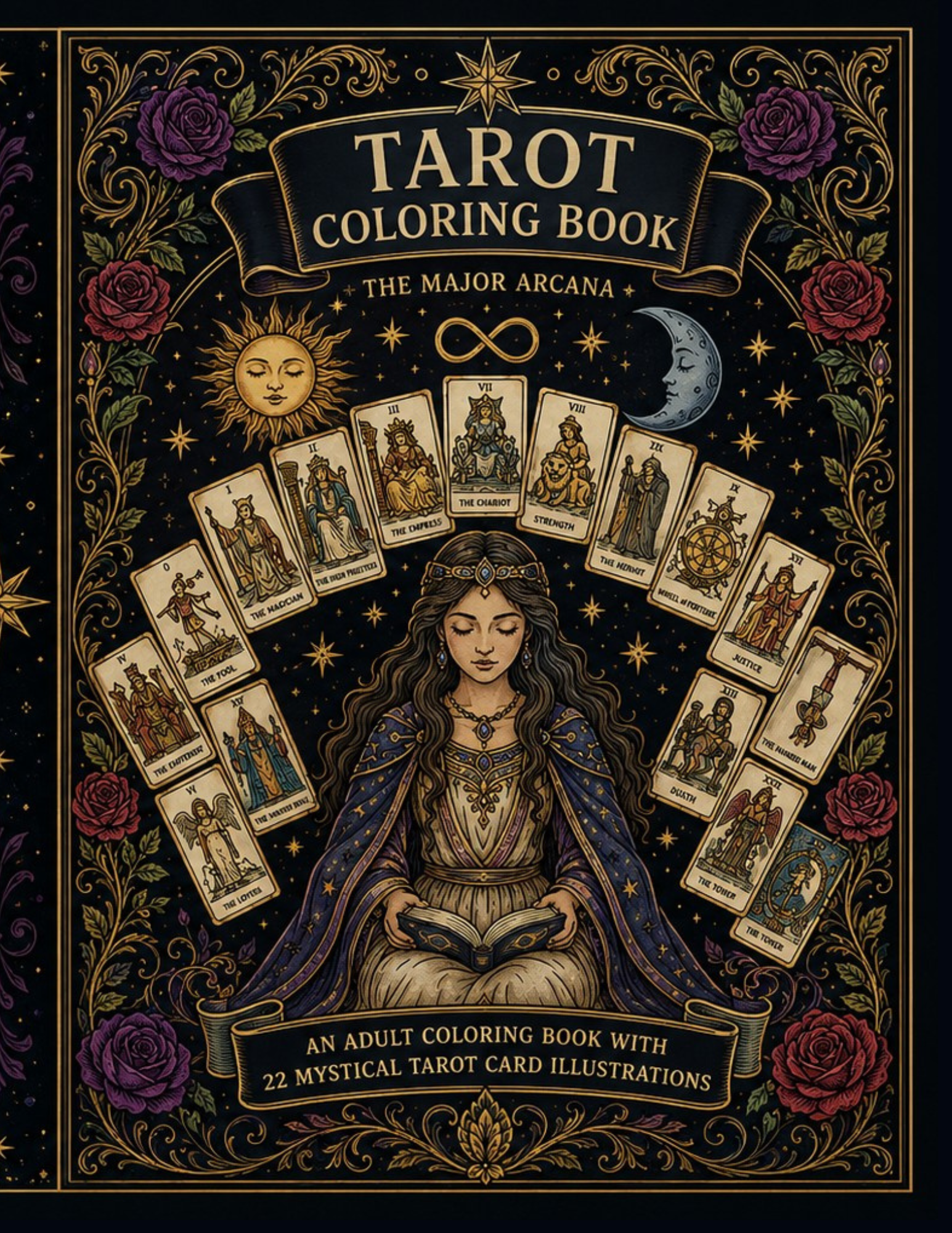 Cover of Tarot Coloring Book